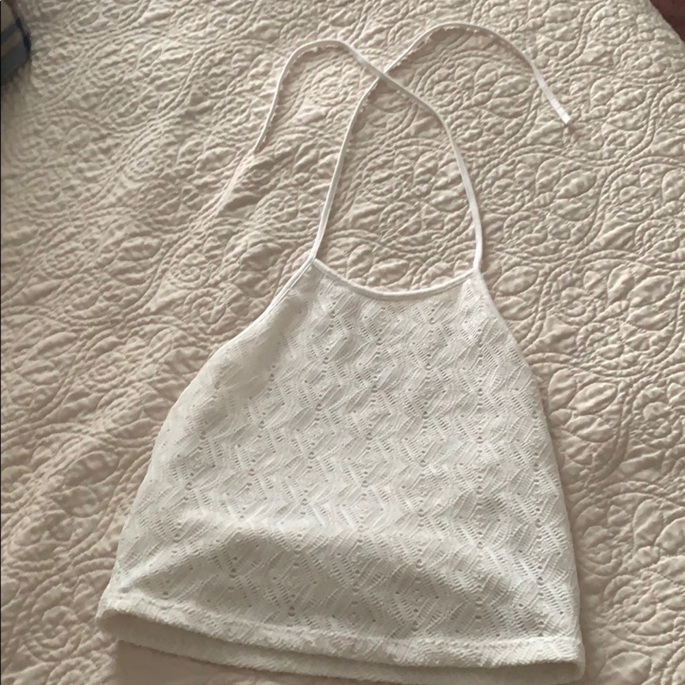 White crop top